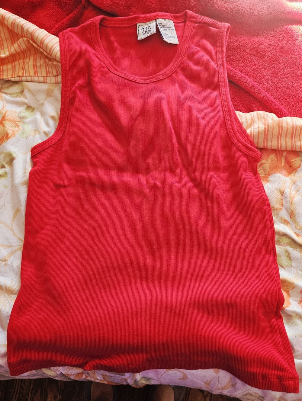 Classic Kids Ribbed Tank Top - Red